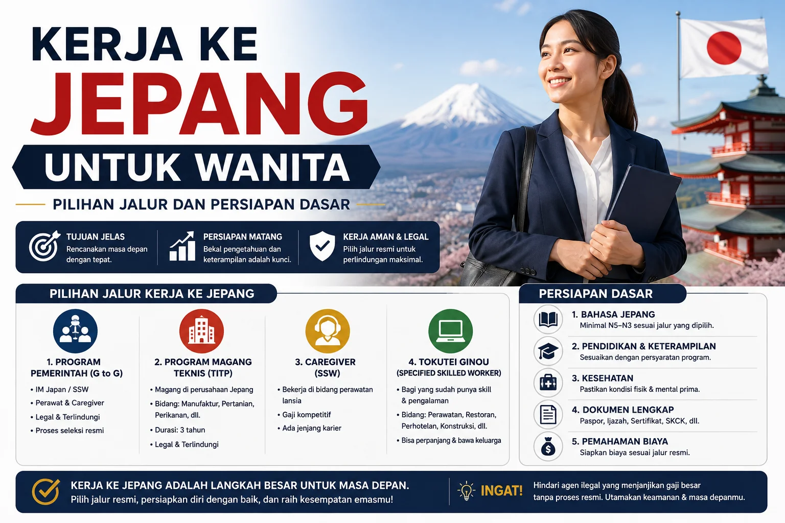 Kerja ke Jepang untuk Wanita: Pilihan Jalur dan Persiapan Dasar