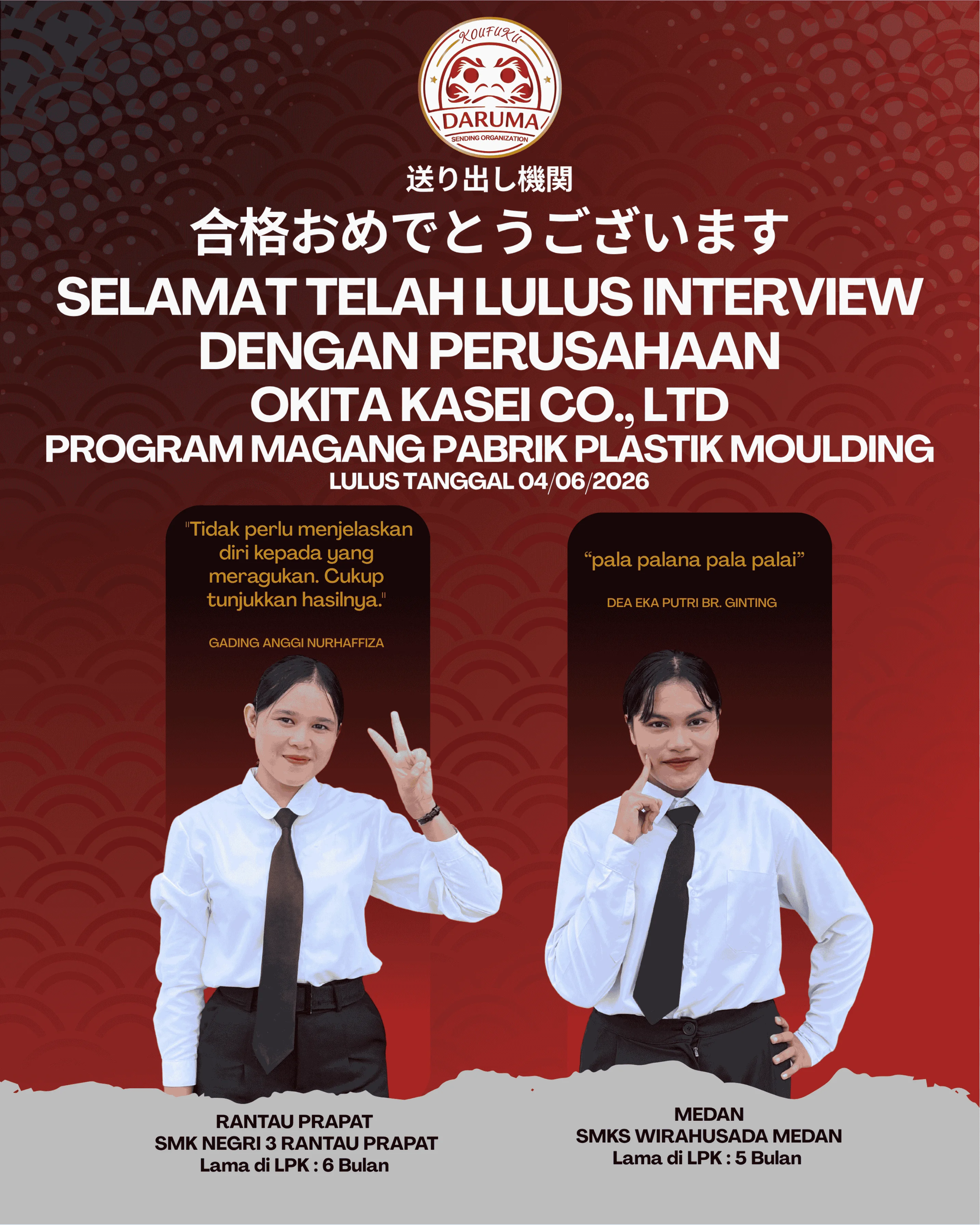Selamat Lulus Interview Program Magang Jepang